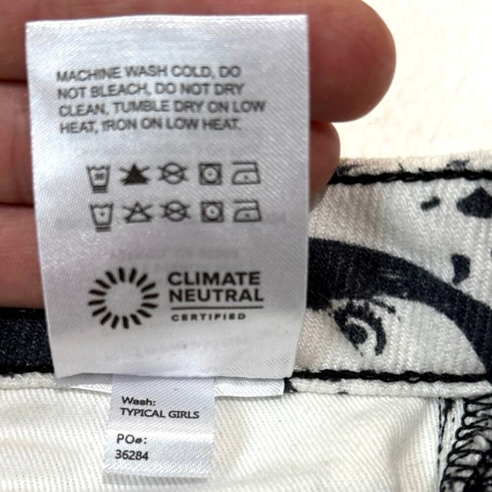 Reformation Monochrome Graphic Wide Leg Jeans - Picture 13 of 13